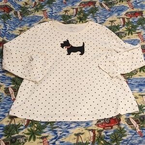 CROFT & Barrow classic tee with a raised terrier graphic on the front size 1X